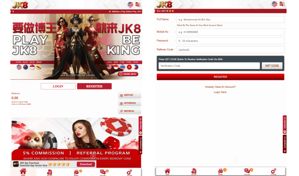 jk8 register
