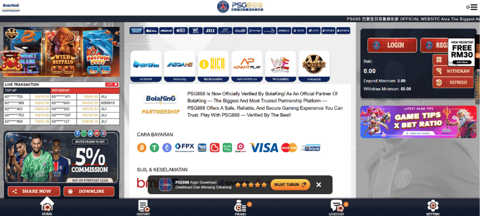 PSG888 Homepage